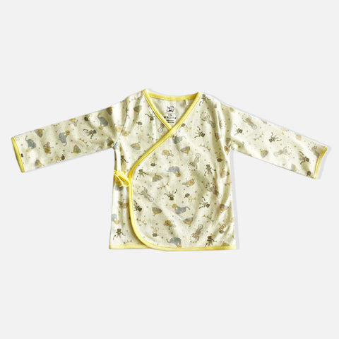 Jungle Circus Theme Cotton Full Sleeves Jabla With Lemon Yellow Pant