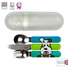 Load image into Gallery viewer, Blue Fox Fork, Kinfe & Spoon With Case Cutlery Set