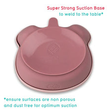 Load image into Gallery viewer, Pink Bear Baby & Toddler Stay Put Suction Bowl With Lid & Spoon