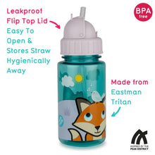 Load image into Gallery viewer, Purple Fox Flip Top Water Bottle