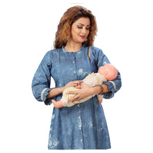 Load image into Gallery viewer, Blue Denim Maternity Dress