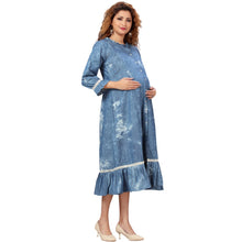 Load image into Gallery viewer, Blue Denim Maternity Dress