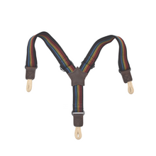 Load image into Gallery viewer, Rainbow Striped Solid Suspenders