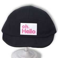 Load image into Gallery viewer, Black Oh Hello Printed Cap