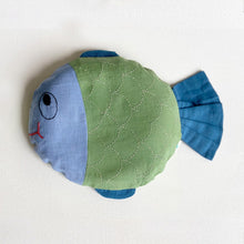 Load image into Gallery viewer, Organic Fish Mustard Pillow & Maracas Set (With Blanket Optional)
