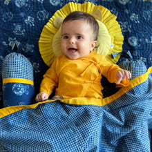 Load image into Gallery viewer, Organic Zoo Print Dohar And Mustard Seed Pillow With Maracas
