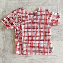 Load image into Gallery viewer, Organic Checks Print Angarakha Top And White Pants