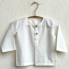Load image into Gallery viewer, Organic Essential White Kurta And Blue Chambray Pants