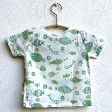 Load image into Gallery viewer, Organic Fish Print Angarakha Top And Mint Pants