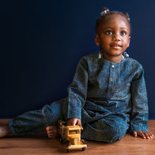 Load image into Gallery viewer, Organic Indigo Check Kurta With Matching Pant