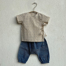 Load image into Gallery viewer, Organic Indigo Raidana Angarakha With Indigo Check Pant