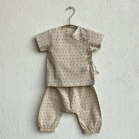 Organic Indigo Raidana Angarakha With Matching Pant