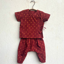 Load image into Gallery viewer, Organic Madder Raidana Printed Angrakha Top With Pants