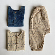 Load image into Gallery viewer, Organic Indigo Check Kurta And Indigo Raidana Kurta With Raidana Pant