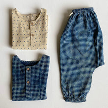 Load image into Gallery viewer, Organic Indigo Raidana Kurta And Indigo Check Kurta With Check Pant