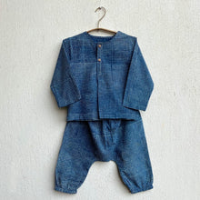 Load image into Gallery viewer, Organic Indigo Raidana Kurta And Indigo Check Kurta With Check Pant