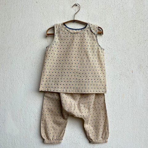 Organic Zoo Indigo Raidana Jhabla With Matching Pant