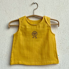 Load image into Gallery viewer, Organic Yellow Jhabla With Indigo Check Pants