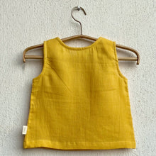 Load image into Gallery viewer, Organic Yellow Jhabla With Indigo Check Pants