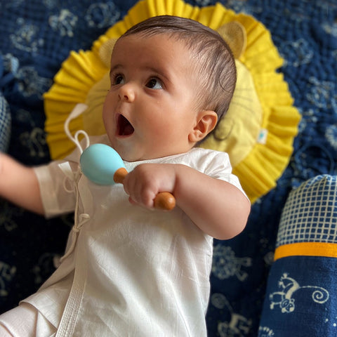 Blue Wooden Maracas Set