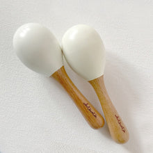 Load image into Gallery viewer, White Wooden Maracas Set