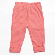 Load image into Gallery viewer, Red & White Striped Lounge Pants With Car Applique Work
