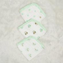 Load image into Gallery viewer, Green Owl Printed Wash Cloths-Set of 3