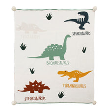 Load image into Gallery viewer, Dinosaur & Unicorn Flamingo Theme Blanket- Green & Pink