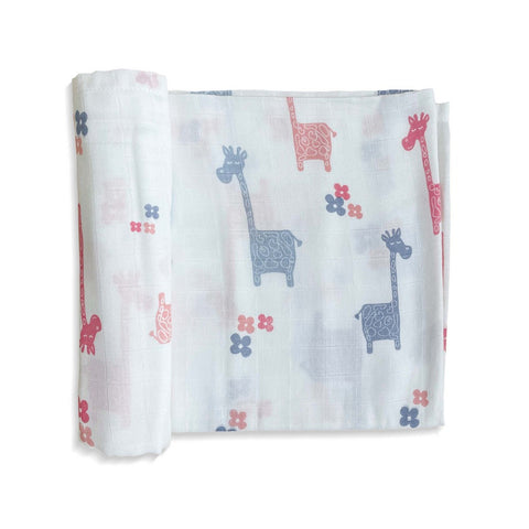 Giraffe Design Muslin Swaddle Wrap