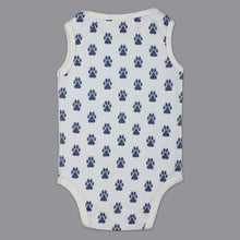 Load image into Gallery viewer, White Paws Printed Sleeveless Onesie