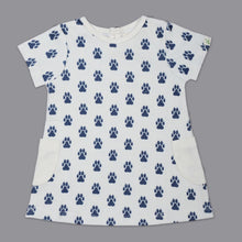 Load image into Gallery viewer, White Paws Printed Half Sleeves Dress