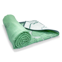 Load image into Gallery viewer, Green Spring Flower Reversible Baby Muslin Blankets