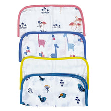 Load image into Gallery viewer, Birds & Animals Theme Baby Muslin Napkins- Pack of 4
