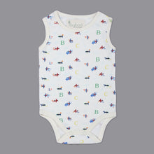 Load image into Gallery viewer, White Aeroplane Sleeveless Onesie