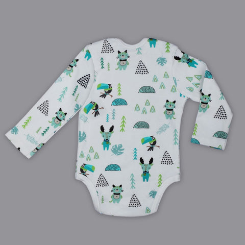 White Forest Printed Full Sleeve Onesie