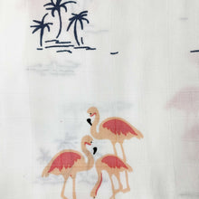 Load image into Gallery viewer, Flamingo Design Muslin Swaddle Wrap