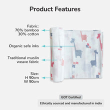 Load image into Gallery viewer, Giraffe Design Muslin Swaddle Wrap