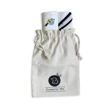 Load image into Gallery viewer, Bird & Classic White Design Muslin Swaddle Wrap- Pack Of 2