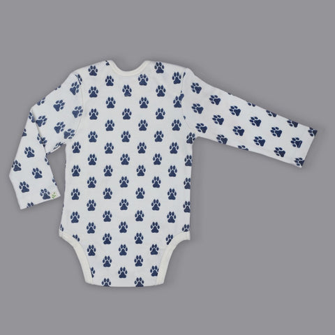 White Paws Printed Full Sleeves Onesie