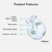Load image into Gallery viewer, Elephant Theme Newborn Baby Cap, Booties, & Mittens Set
