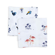 Load image into Gallery viewer, Bird & Flamingo Design Muslin Swaddle Wrap- Pack Of 2