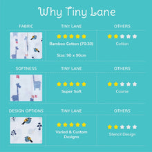 Load image into Gallery viewer, Bird & Giraffe Design Muslin Swaddle Wrap- Pack Of 2