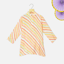 Load image into Gallery viewer, Little Fire Cracker Nehru Jacket With Lehriya Kurta & Pyjama
