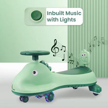 Load image into Gallery viewer, Iya Iya Dino Swing Car - Inbuilt Music With Light, PU LED Wheels, ABEC 7 Bearing, Up To 100 Kgs Capacity
