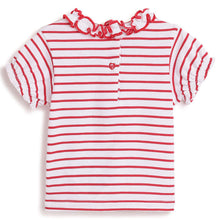 Load image into Gallery viewer, Red Striped Half Sleeves T-Shirt
