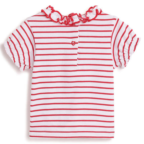 Red Striped Half Sleeves T-Shirt