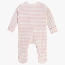 Load image into Gallery viewer, Pink Bunny Striped Full Sleeves Footsie
