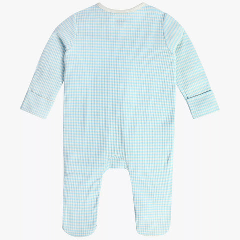 Blue Bear Striped Full Sleeves Footsie