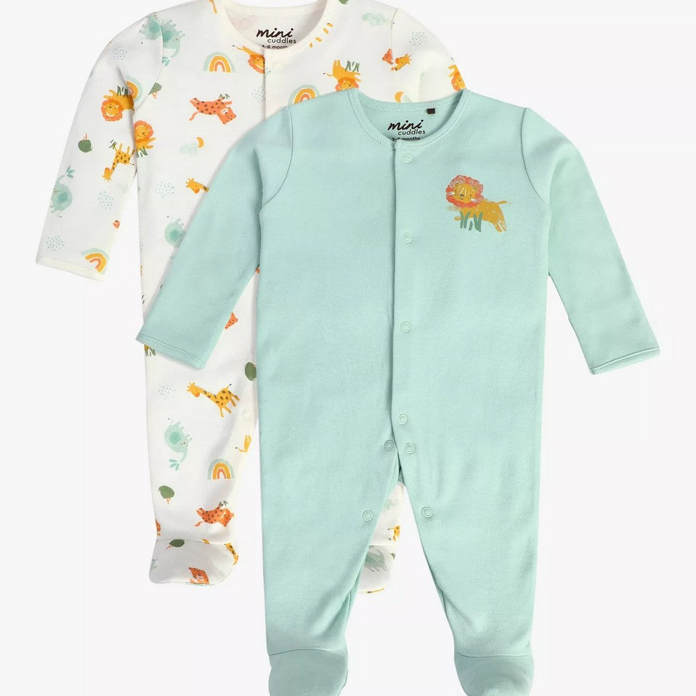 Animal Theme Full Sleeves Footsie - Pack Of 2