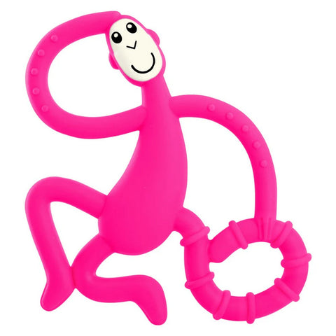 Blue & Pink Easy Grip Dancing Monkey Silicone Teether